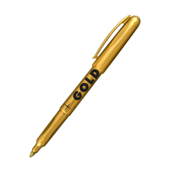 Маркер Centropen Gold 1 мм золотистого кольору для декору, листівок, скрапбукінгу та творчості, 1 шт.